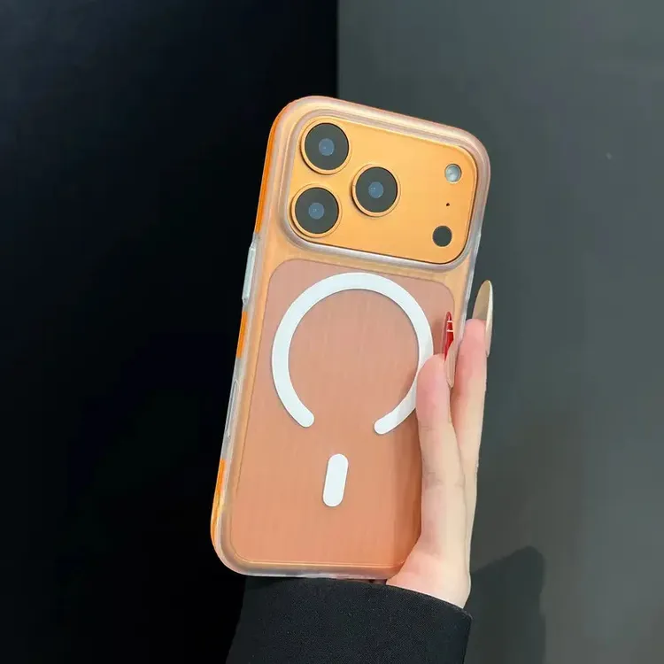 适用iPhone17PROMAX磨砂防滑苹果17Air手机壳磁吸瓦楞冰雾16pro散