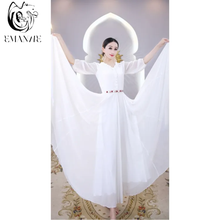 【商城】A6131依曼之舞连衣裙舞蹈跳舞裙子大摆新疆舞服装服服饰