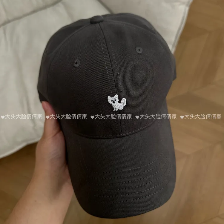 半硬顶57-65cm大头围立体小狐狸棒球帽女显脸小百搭休闲韩系鸭舌