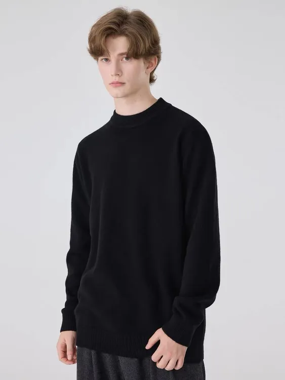 【主播身上同款打底】秋冬季毛衣男修身男士加绒针织衫套头打底