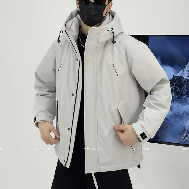 【新国标90绒子七防面料】羽绒服工装休闲保暖男士冲锋衣羽绒服957#