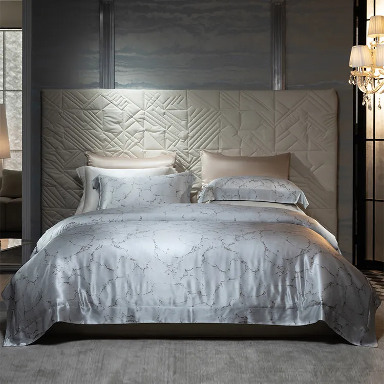 高档重磅真咝四件套桑蚕咝被套床单轻奢高级感咝绸床上用品