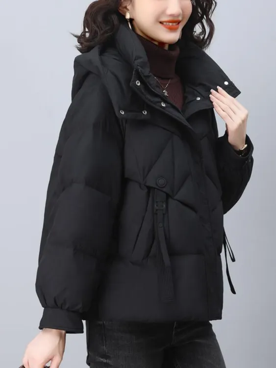 中年妈妈羽绒棉服冬2025新款冬季短款时尚洋气50多岁加厚保暖外套