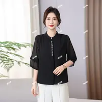2165夏季显瘦气质洋气时尚百搭妈妈小衫 