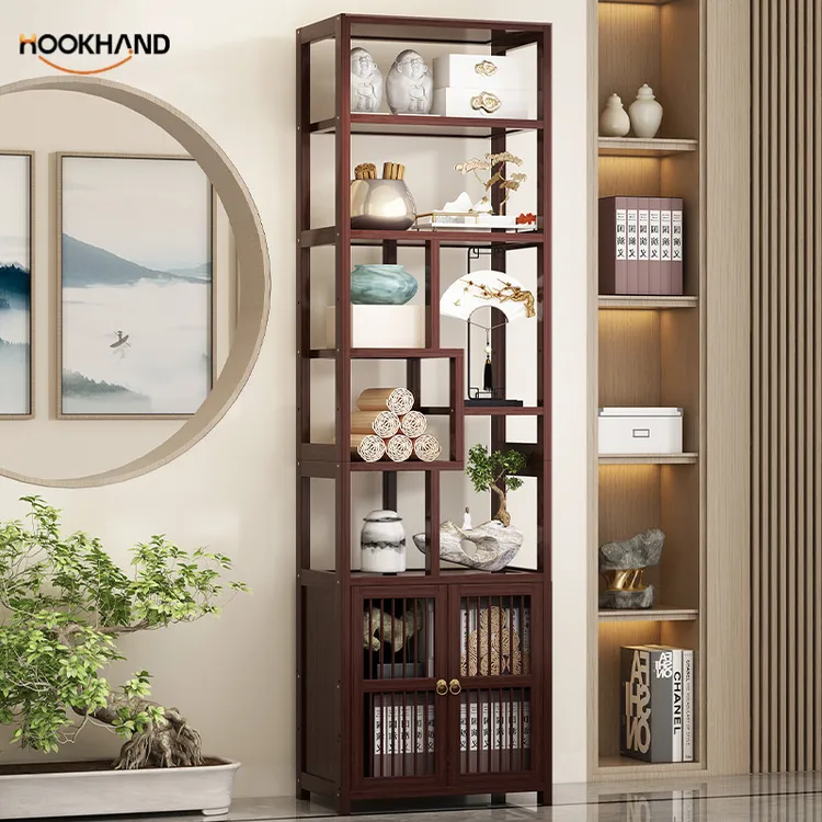 博古架新中式客厅多宝阁茶具茶叶置物架子多功能工艺品摆件展示架