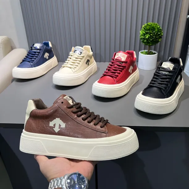 E1157秋冬新款皮面厚底男鞋舒适百搭运动鞋男士休闲鞋