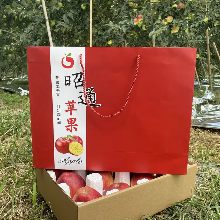 云南昭通糖心丑苹果脆甜多汁现摘现发送人精品礼盒装