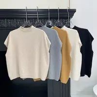 【朵儿studio】自留款！蝙蝠袖小立领针织短袖上衣 A300
