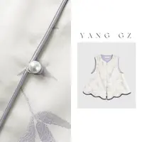 YANG GZ 【紫气东来】国风竹叶水貂毛人丝提花马甲女GZ25SM018