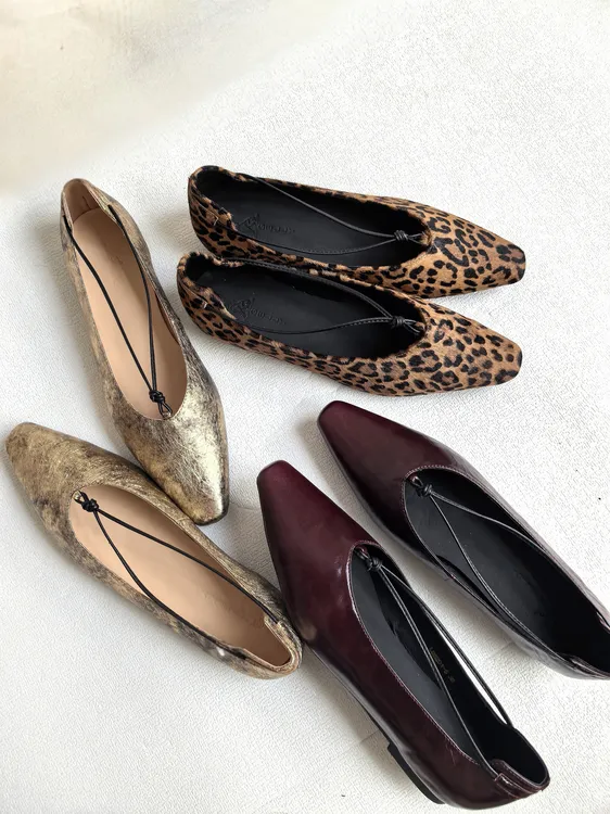 2025春夏原创韩版软底软面平底浅口女鞋单鞋气质女鞋尖头复古通勤