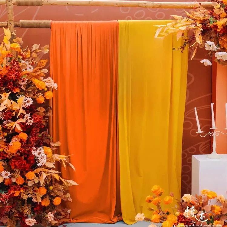 新中式国风布幔书法纱幔中秋国庆游园会装饰婚庆婚礼吊顶背景布幔