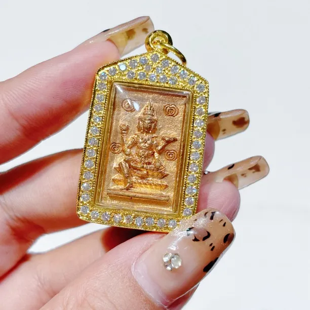 LP禅南四面吊坠 泰国特色泰牌四面吊坠意大利金壳吊坠挂件