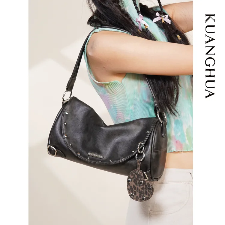 KUANGHUA哐花2025款小众甜酷高级感腋下包女单肩包斜挎包枕头包