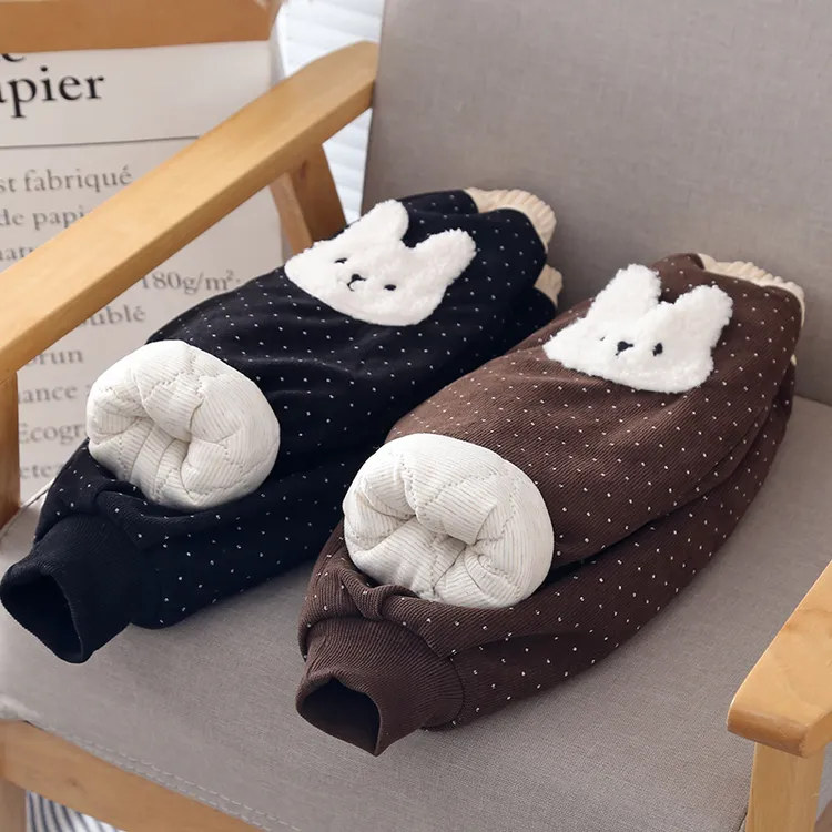 女童棉裤加绒加厚一条过冬新款2025洋气冬季宝宝厚实三层夹棉裤子