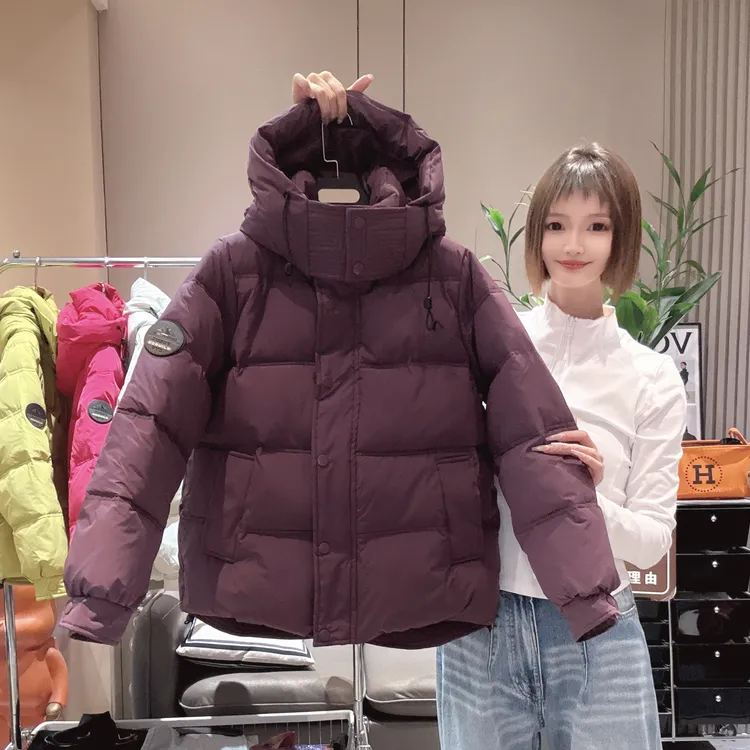 冬季短款带帽加厚女棉袄韩版百搭爆款棉服外套6211