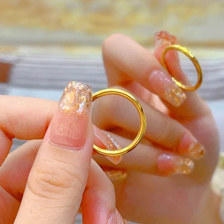 钛钢戒指 光圈素圈戒指男女经典小众设计高级情侣网红轻奢食指环