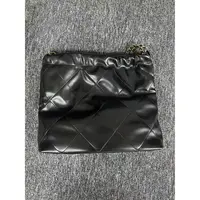 姝宴真皮女包大购物袋子黑色