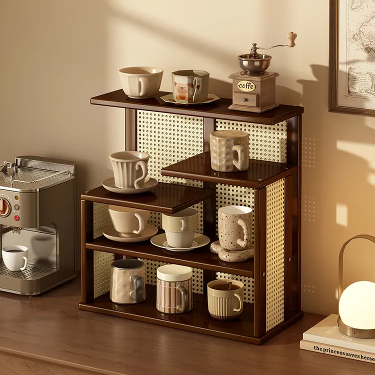 厨房收纳置物架办公室多层收纳架工位家用书桌台面小型水杯架子