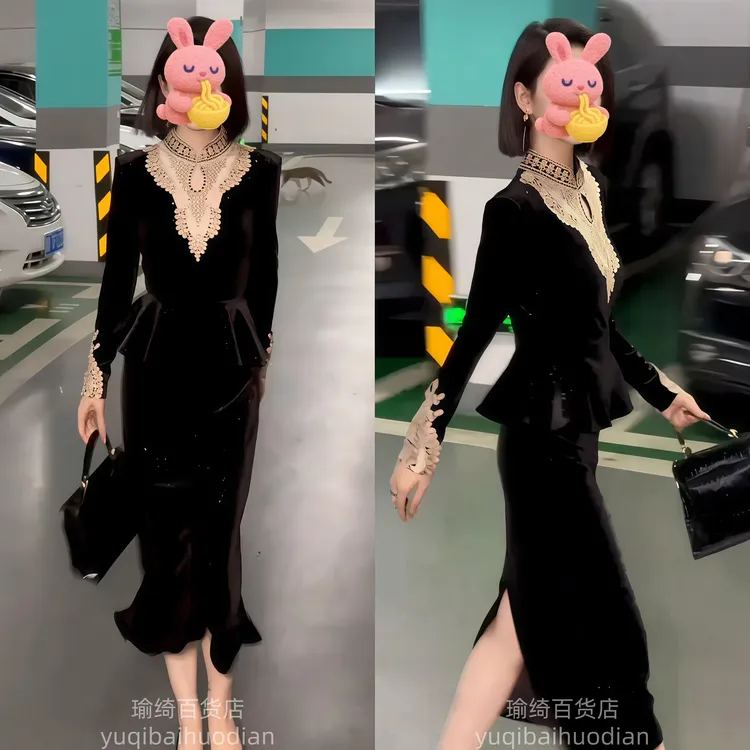 女装2025年秋季新款爆款网红感连衣裙