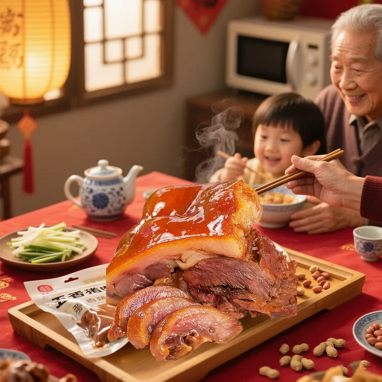 半斤五香猪头肉真空包装开袋即食美味下酒菜卤猪脸开袋即食小吃