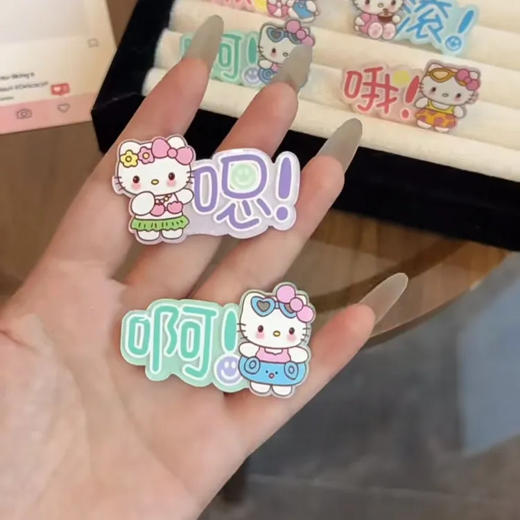 头饰2025新款可爱卡通侧边糖果色文字浏海搞怪女猫咪饰品夹子发饰