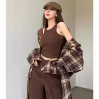 【套装】秋季高档三件套设计感时装女装服装4843[XSLF]
