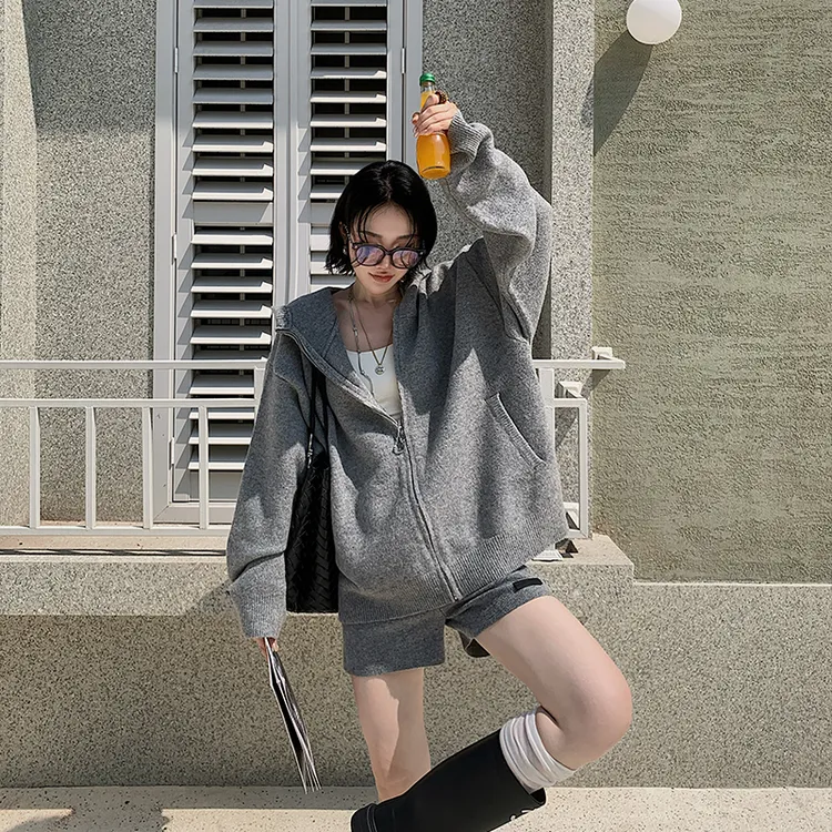 十三粥私服 济州度假 绵羊毛休闲慵懒毛衣女秋宽松遮肉柔软亲肤