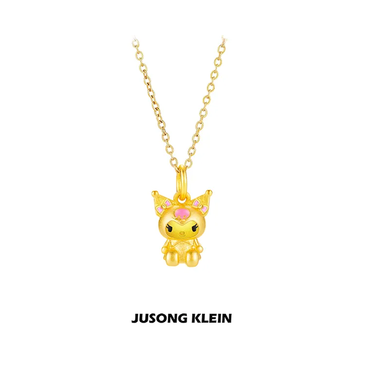 Jusong klein 钛钢项链 库洛米可爱卡通公仔项链女轻奢气质锁骨链