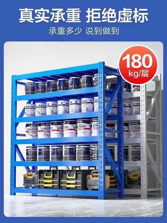 实邦仓库货架六层轻型仓储置物架家用铁架子储物架菜鸟驿站货物架