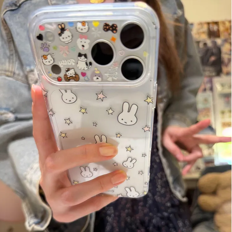 简约星星米菲适用iPhone17手机壳华为荣耀透明VIVO防摔OPPO小米17