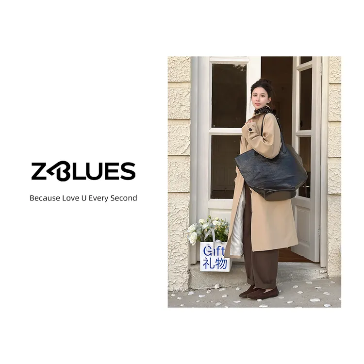 Z.blues【时髦知识分子】秋冬松弛廓形长款风衣YZRCFS0859