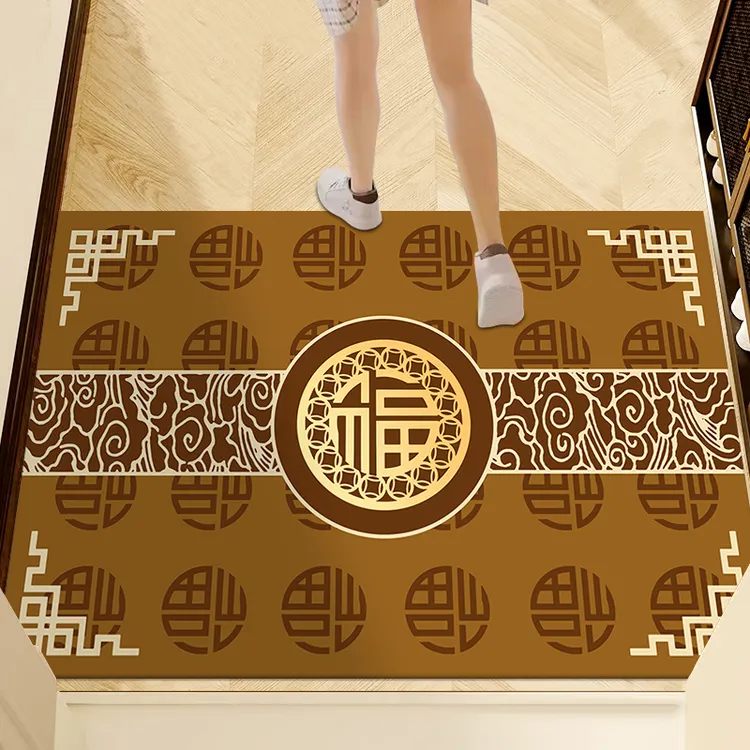 祥云八色玄关大门口吸水防滑垫地毯入户门垫新中式家用大门口垫子