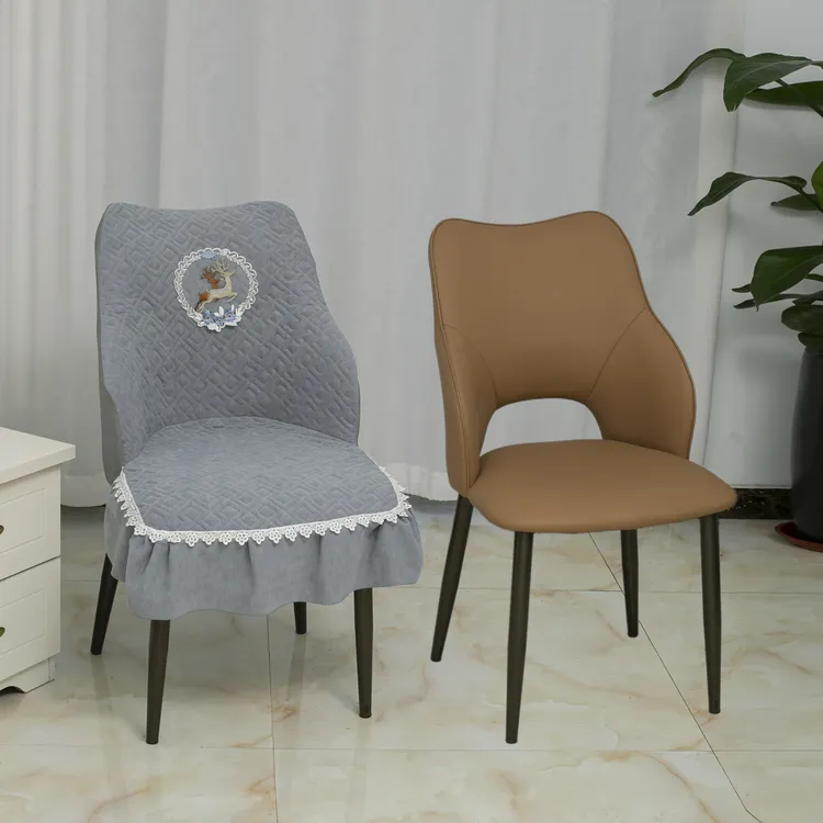 弧形轻奢半扶手椅子套罩全包异形坐垫靠背一体垫四季餐厅餐桌椅套