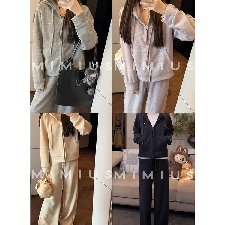 【mimius】P 秋冬加绒加厚卫衣+裤子套装 G09350