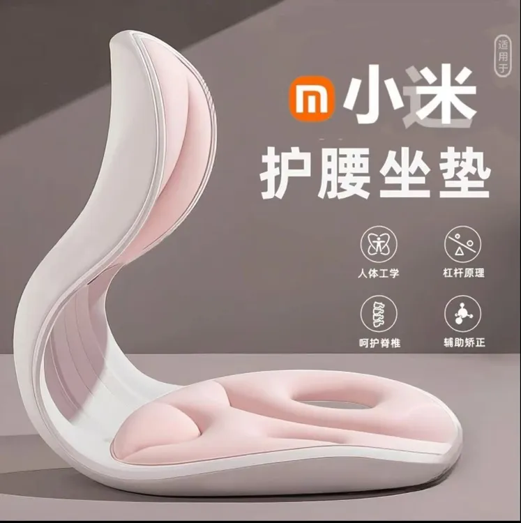 护腰坐垫人体工学腰靠坐姿椅座椅脊椎腰托靠垫一体办公室久坐不累