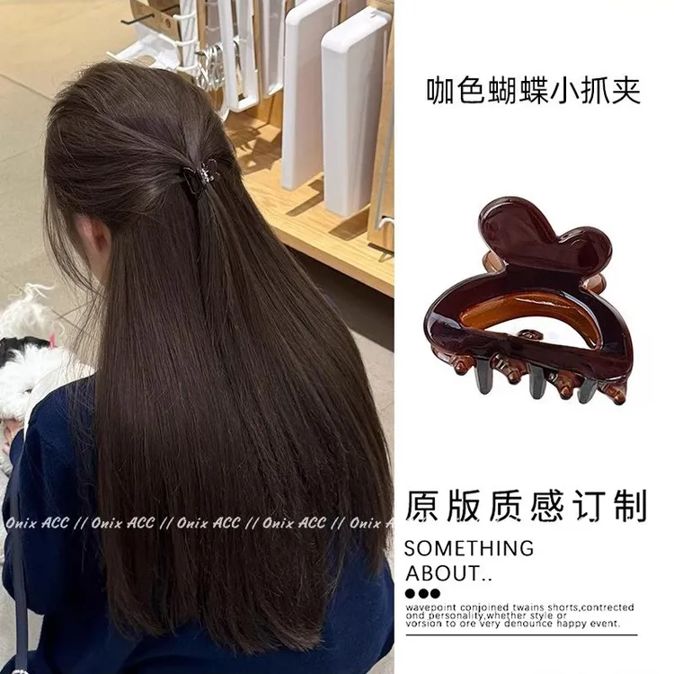 半扎发醋酸小抓夹女发夹后脑勺2025新款高端高级鲨鱼夹头饰