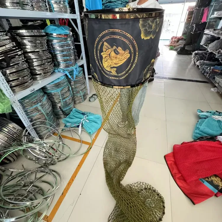 手工编织黑金大力马夹心黑坑鱼护结实耐磨千斤护