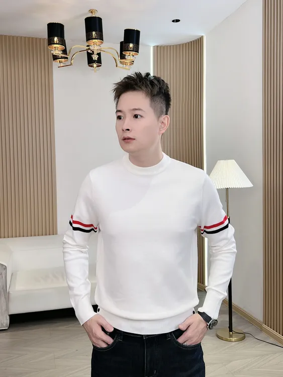 THOM BANGWEI/汤姆帮威秋冬男士经典时尚针织打底衫休闲百搭款