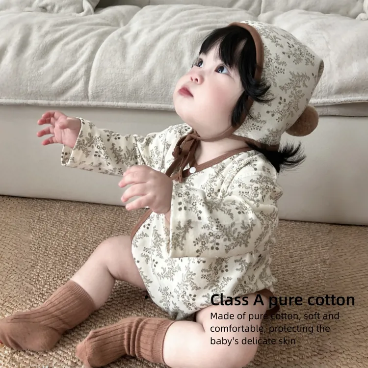 新生婴儿衣服夏四季款包屁衣女宝宝男孩0到6月纯棉春秋长袖哈衣
