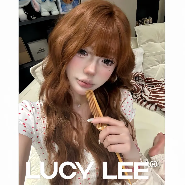  LUCYLEE【免戴发网免修剪假发-古早洋娃娃】精修蜜糖棕水波卷假发