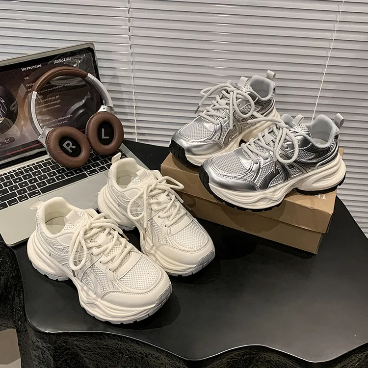 【谢姐专属】2025新款明星同款百搭透气韩版时尚增高老爹鞋女鞋8509