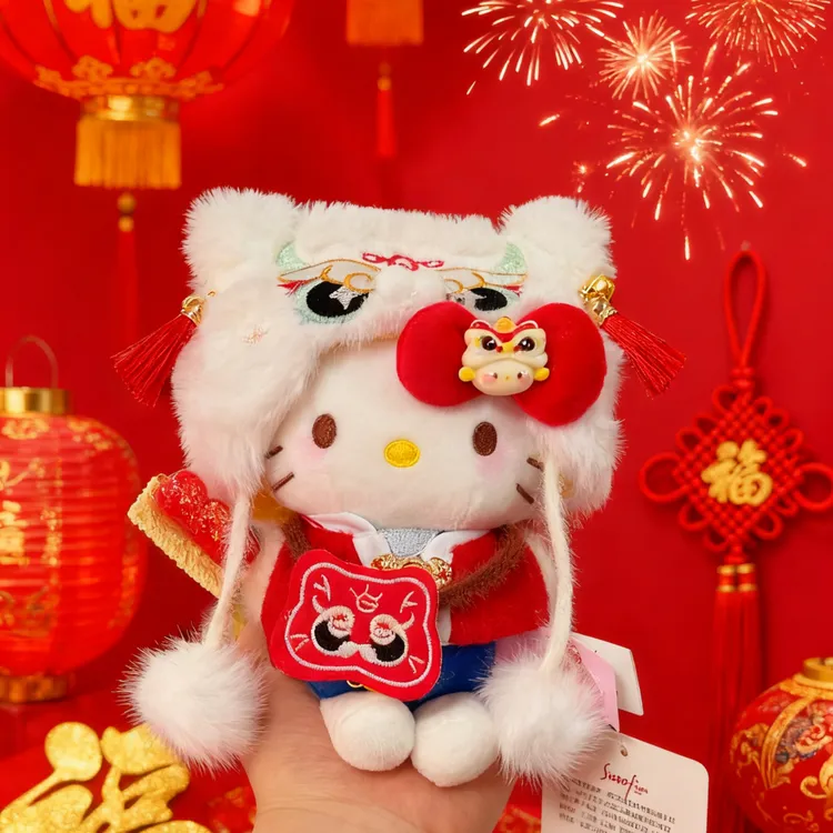 正版hello kitty 包包挂件新年醒狮可爱春节礼物包挂件