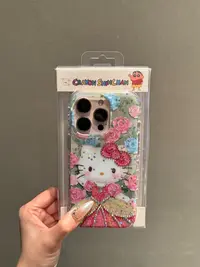 可爱卡通镶钻kitty猫适用苹果16promax手机壳iphone15高级感1413
