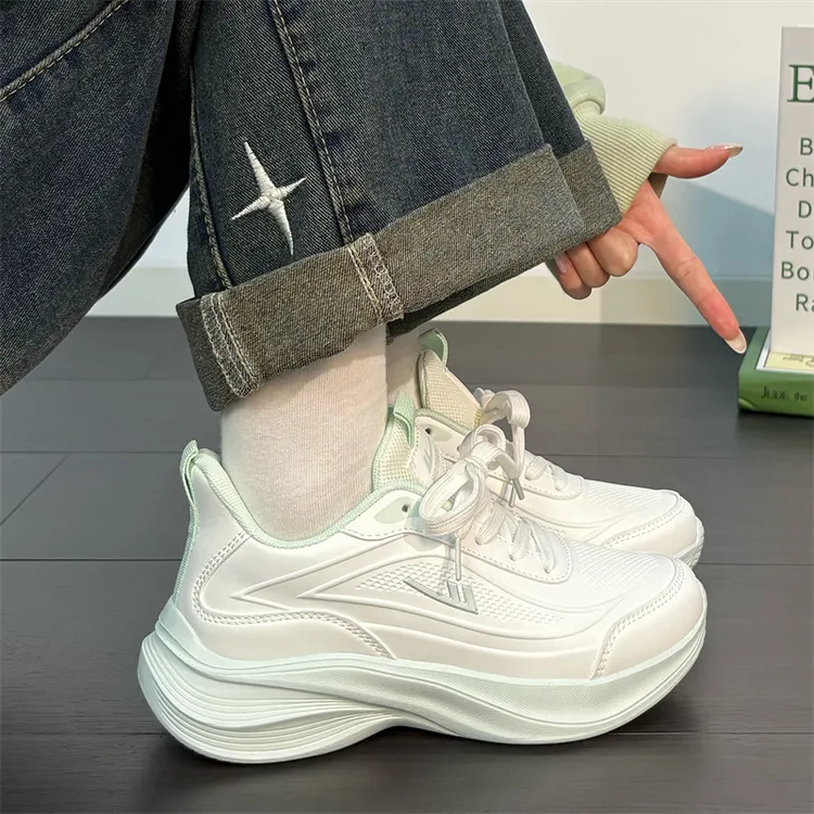 回力休闲跑鞋女鞋百搭ins厚底鞋秋冬季爆款运动鞋皮面减震小白鞋