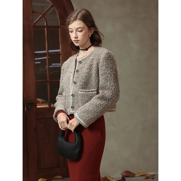 Mix Selection｜小香风2.0 100%羊毛圈呢小香风短款外套MSCJW0890