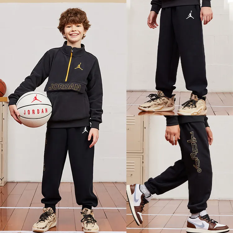 【官方旗舰】AIR JORDAN童装男童女童绒套头无帽卫衣C865/C130