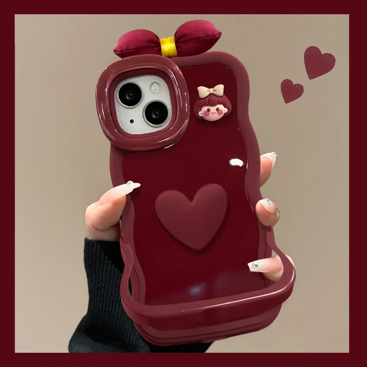 爱心女孩适用苹果17华为oppo/vivo小米iPhone16板凳双支架手机壳