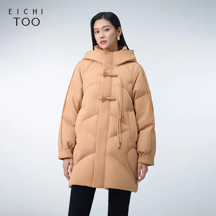 【立子】爱居兔冬新中式盘扣设计复古时尚连帽羽绒服EWRAJ4P708A