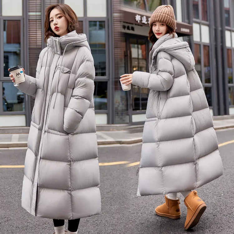 长款羽绒服女2025新款爆款大码过膝高级感气质加厚白鸭绒冬季外套