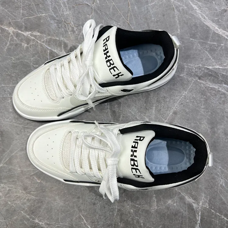 鞋子男款低帮厚底男士休闲运动板鞋潮款男生痞帅百搭白色潮鞋男鞋